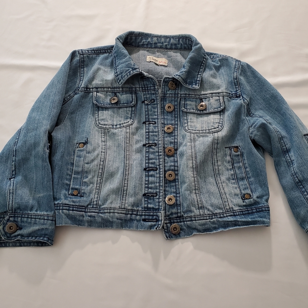 Ci sono Lightwash Crop Denim Jacket size large